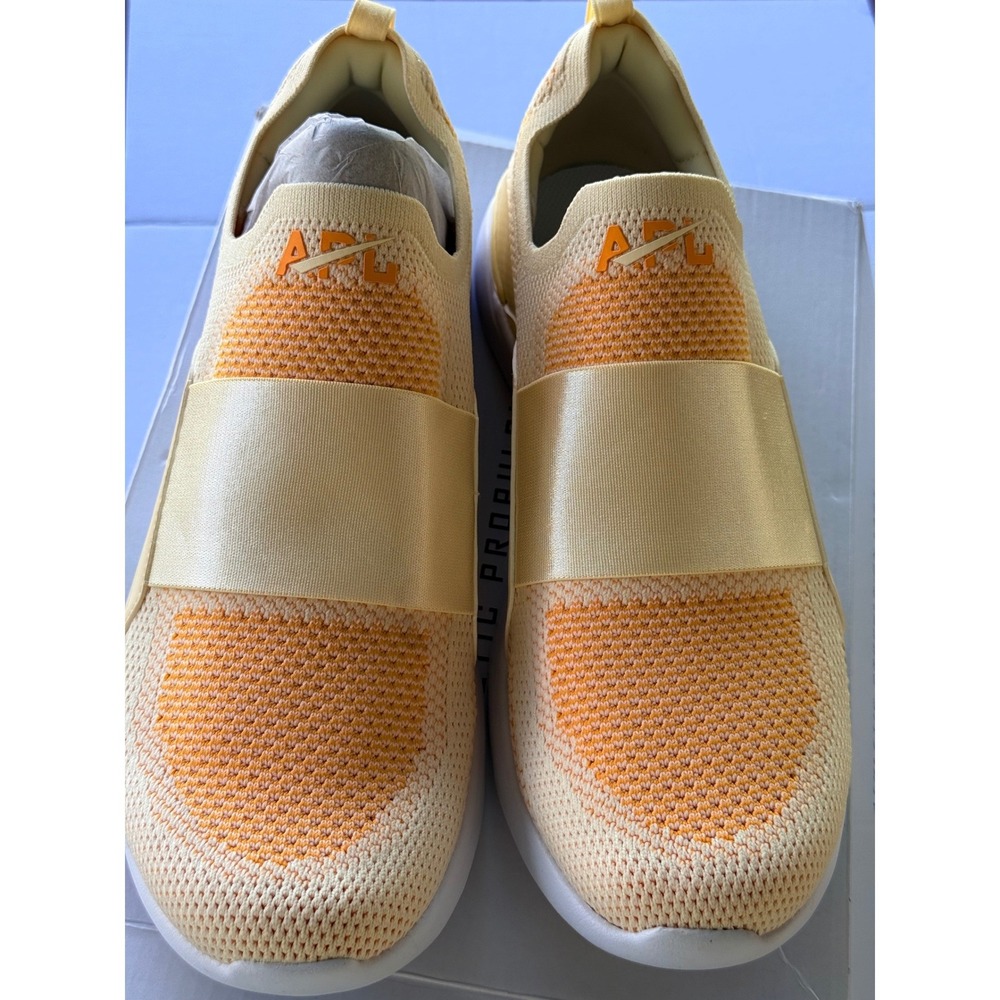 APL TechLoom Bliss Mens 11 Yellow Orange Slip‎ On Running Shoes Sneakers 0923XC